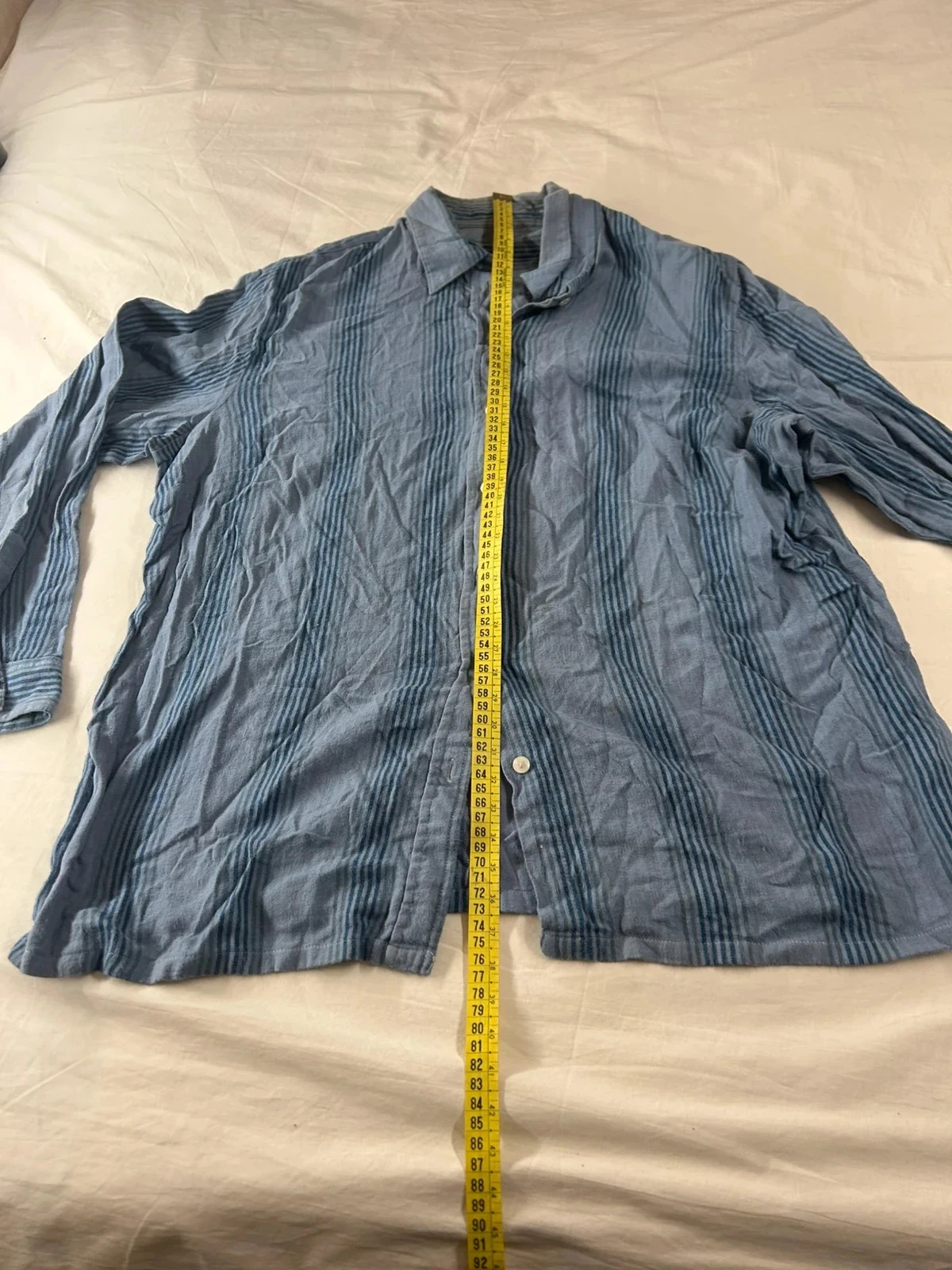 Retro stijl vintage donkerblauw gepateerd overhemd – photo 7